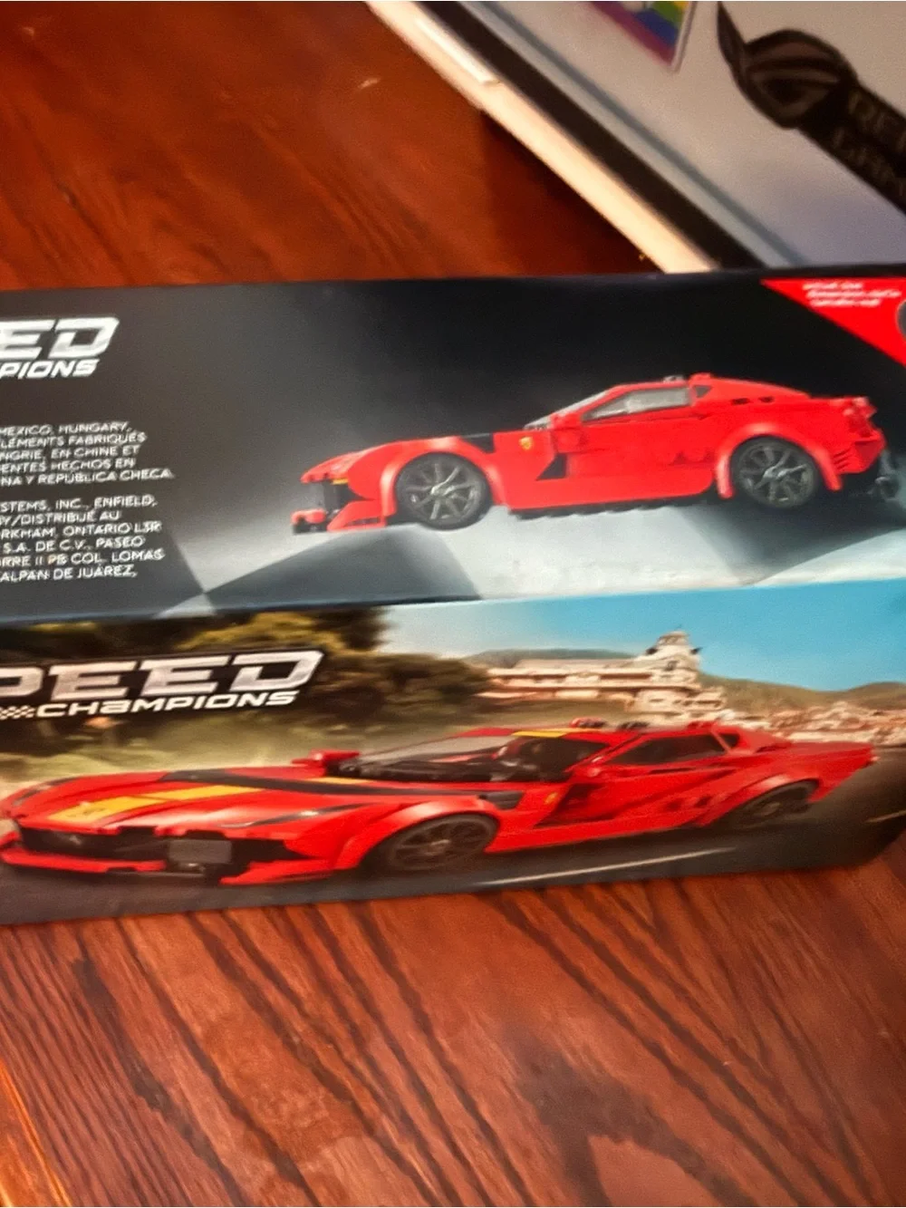 Lego Red and Yellow Ferrari 812 Race Car Building Set